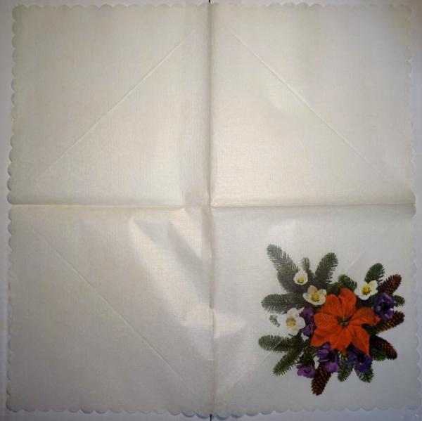 095 Weihnachten Blumen - 3-lagig (95)